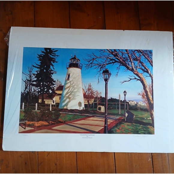 🎨 Concord Point Lighthouse (Maryland) Print Limited Edition & Signed 130/500 🌊 - Picture 1 of 5